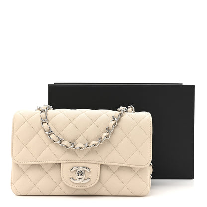 Chanel Caviar Quilted Mini Rectangular Flap Light Beige 11 of 11