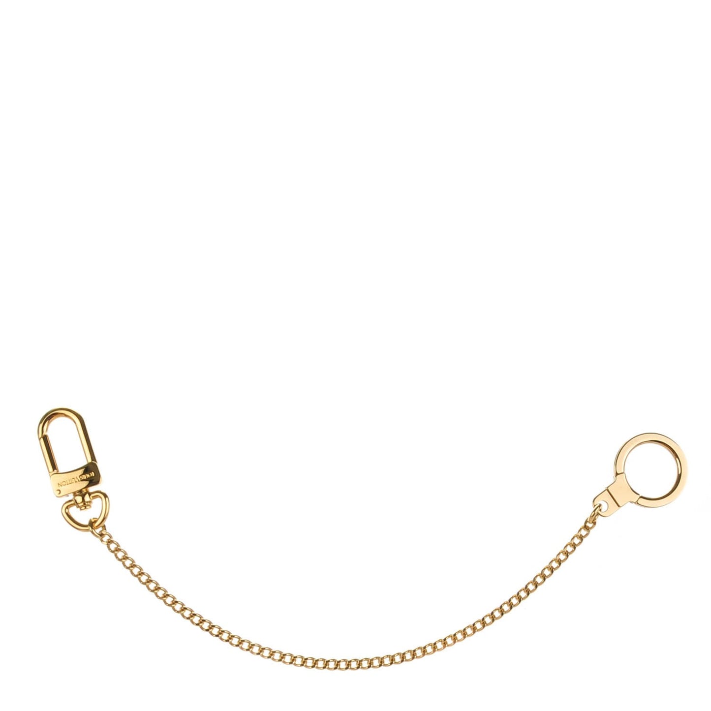 Metal Pochette Extender Key Ring Chain Gold
