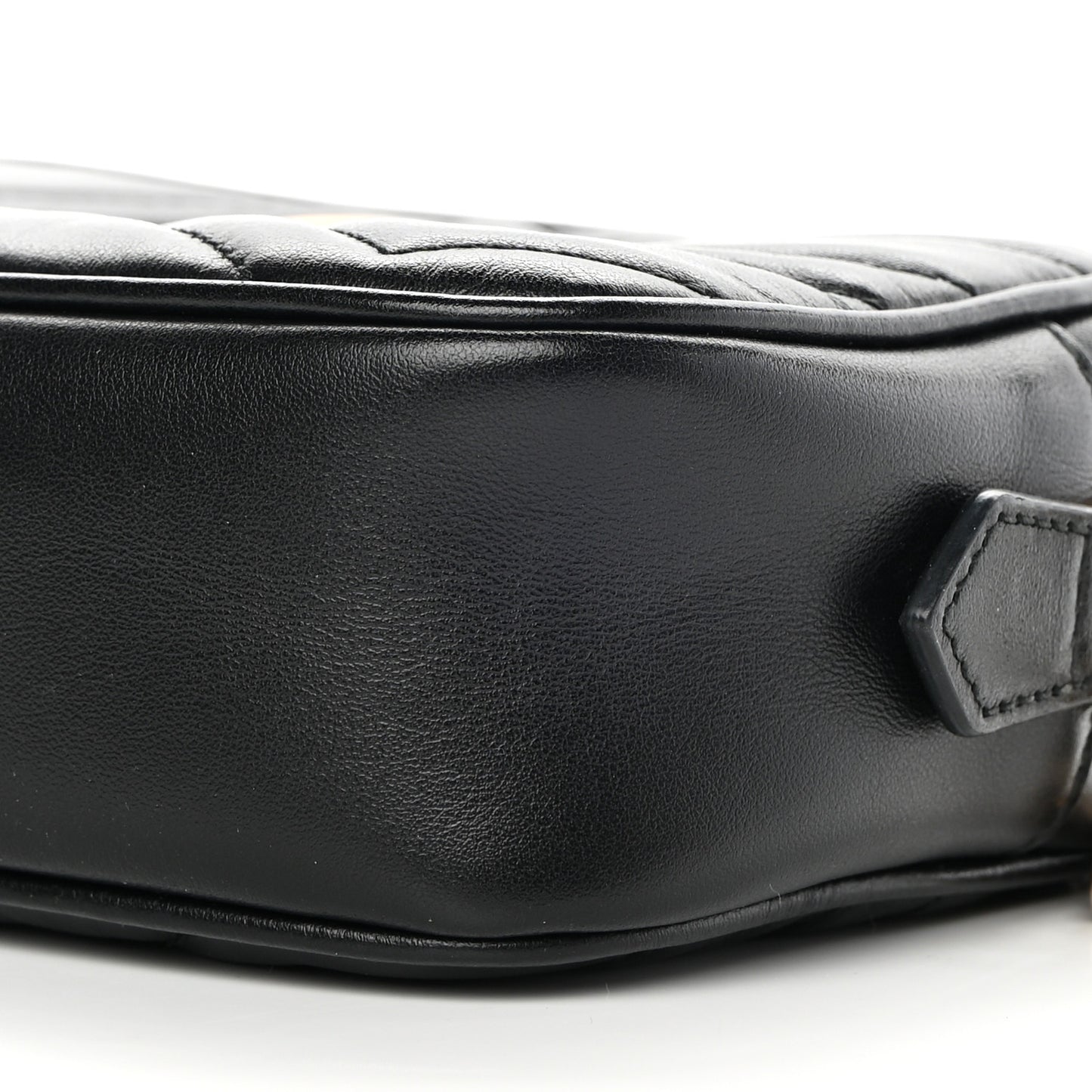 Calfskin Matelasse Mini GG Marmont Chain Shoulder Bag Black