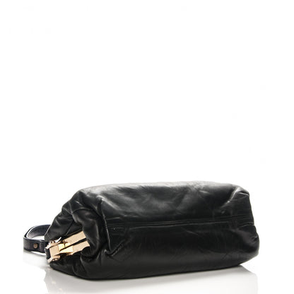 Lanvin Lambskin Draped Frame GM Shoulder Bag Black 4 of 7