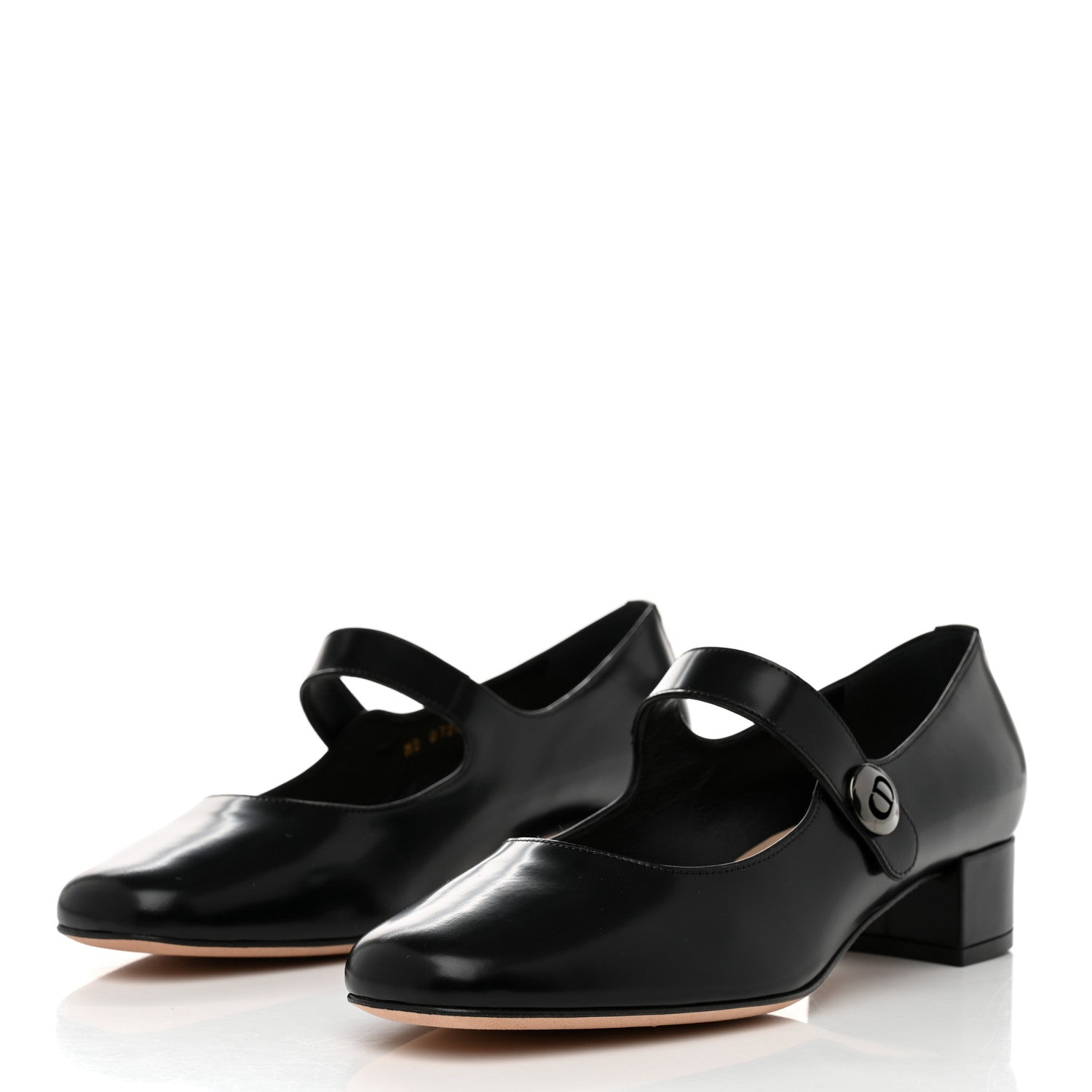 Christian Dior Brushed Calfskin Uniform 30mm Pumps 37.5 Black 3 of 8
