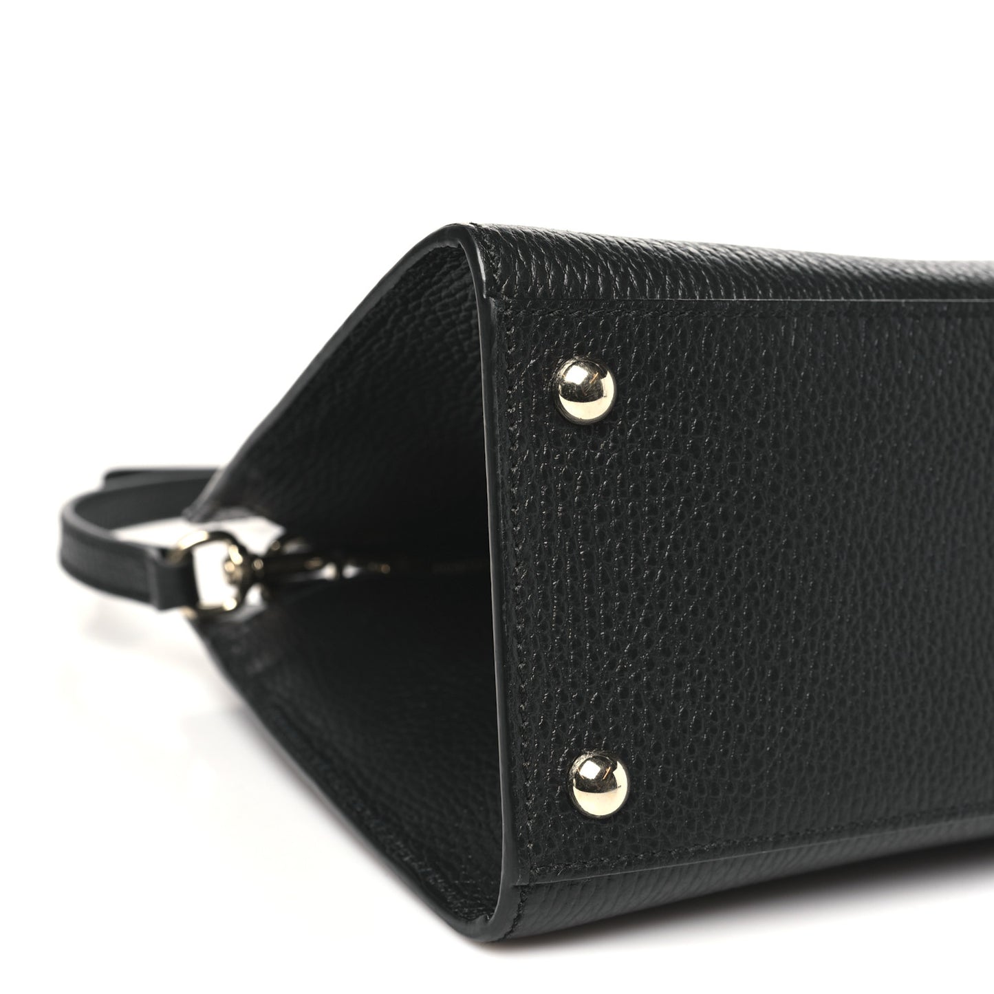 Dollar Calfskin Medium Soho Top Handle Satchel Black