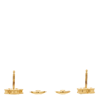 Van Cleef & Arpels 18K Yellow Gold Black Onyx Sweet Alhambra Earrings 3 of 5