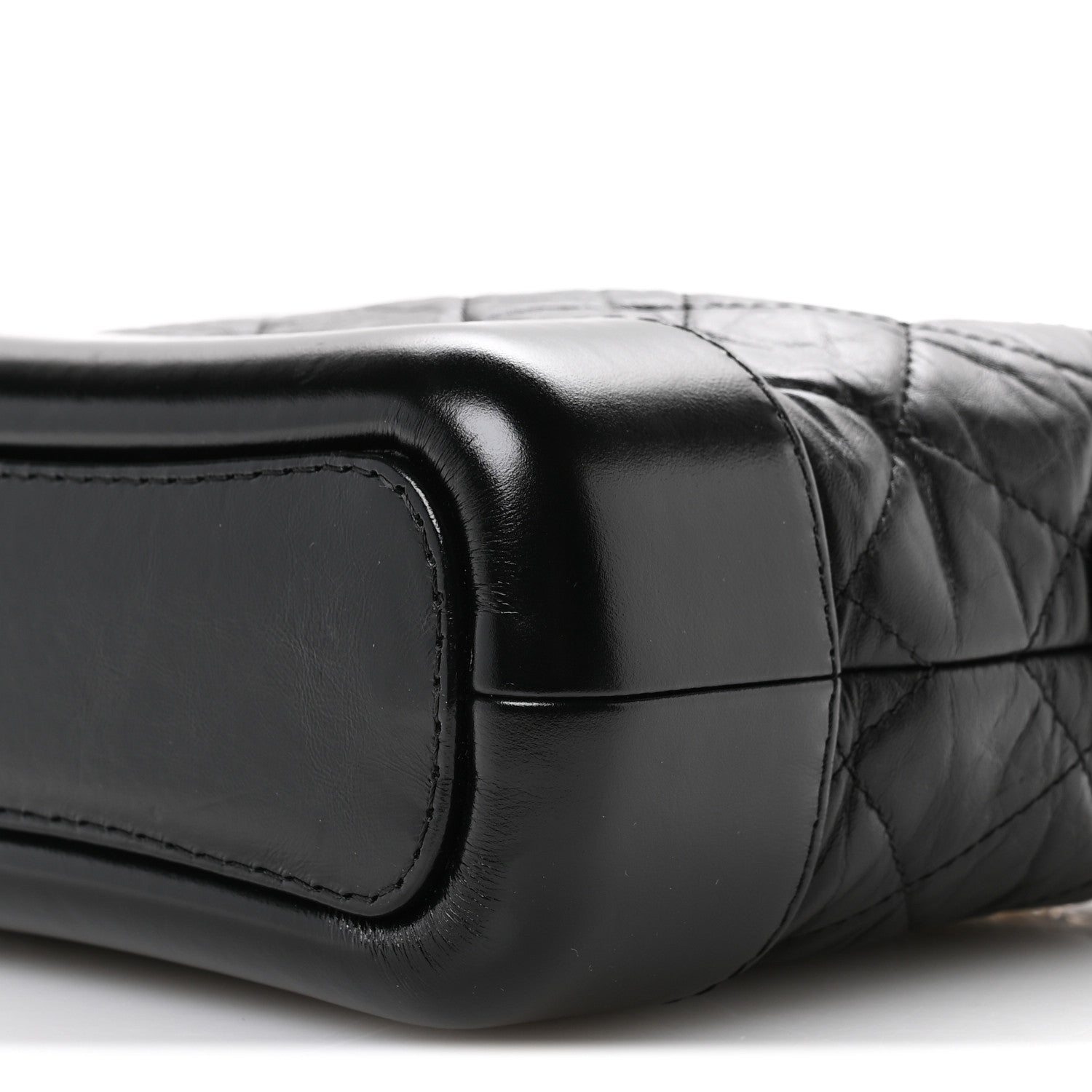 Chanel Aged Calfskin Quilted Small Gabrielle Hobo Black 10 of 10