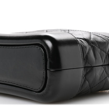 Chanel Aged Calfskin Quilted Small Gabrielle Hobo Black 10 of 10