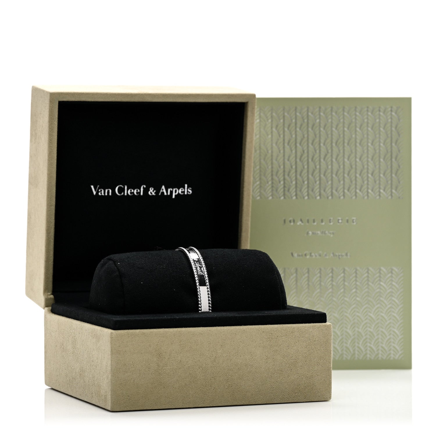 Van Cleef & Arpels 18K White Gold Perlee Signature Bangle Bracelet S 4 of 4