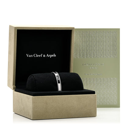 Van Cleef & Arpels 18K White Gold Perlee Signature Bangle Bracelet S 4 of 4