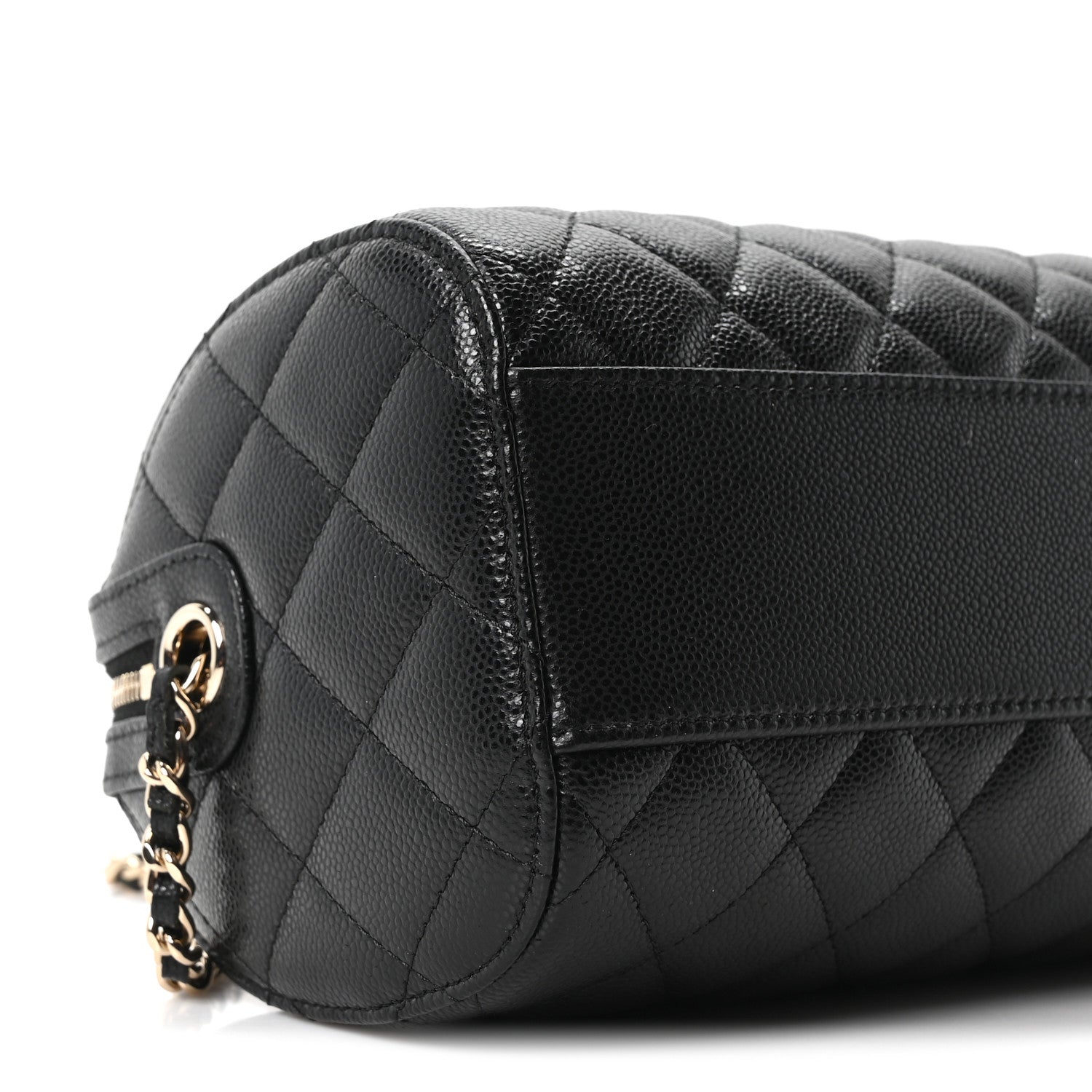 Chanel Caviar Quilted Barrel Clutch With Chain Black 9 of 10