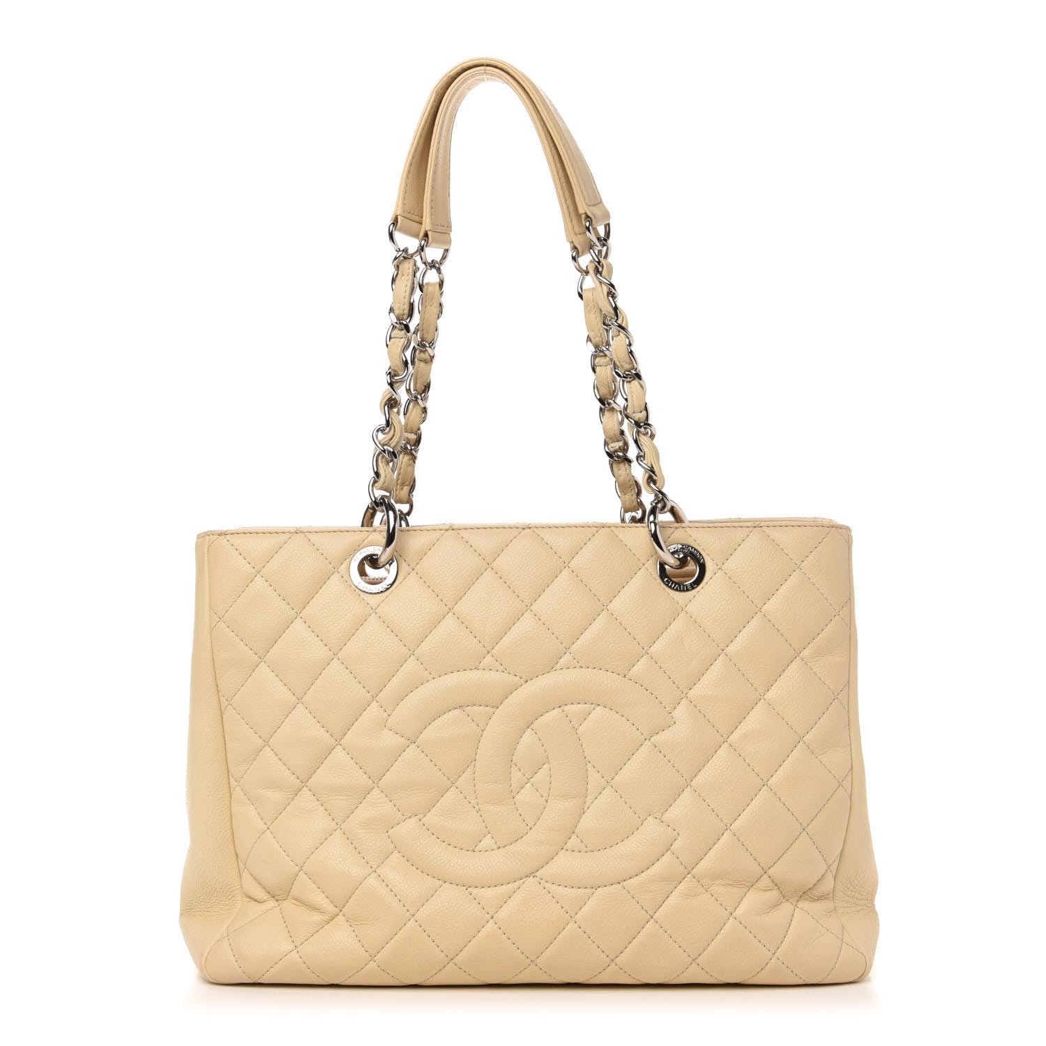 Chanel Caviar Quilted Grand Shopping Tote GST Beige Clair 1 of 11