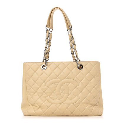 Chanel Caviar Quilted Grand Shopping Tote GST Beige Clair 1 of 11