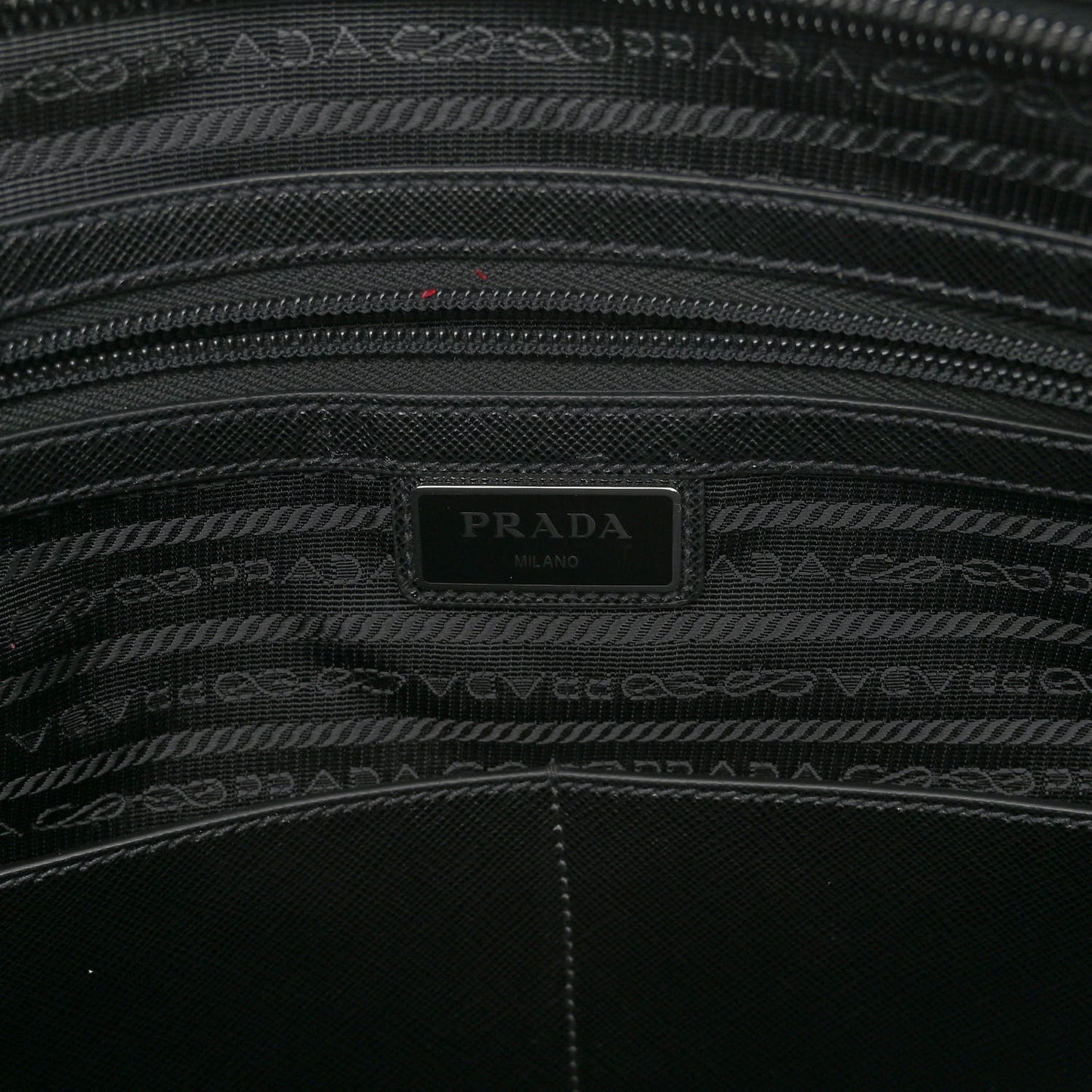 Tessuto Nylon Saffiano Tote Black
