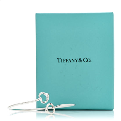 Tiffany Sterling Silver Elsa Peretti Double Open Heart Bangle Bracelet 4 of 4