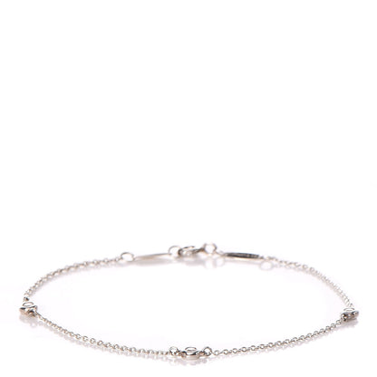 Tiffany Sterling Silver Diamond .09ct Elsa Peretti Diamonds By The Yard Bracelet 1 of 7