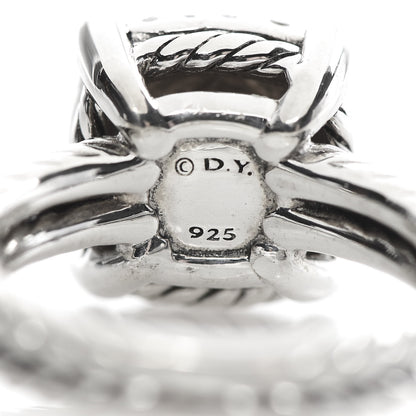 David Yurman Sterling Silver Diamond 11mm Chatelaine Pave Ring 48 4.5 5 of 6