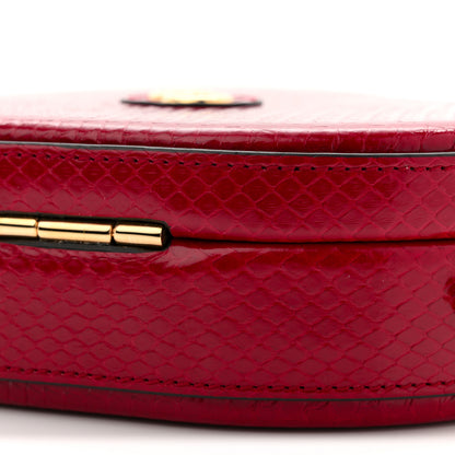 Gucci Snakeskin Broadway Mini Heart Top Handle Bag Rasberry Candy 10 of 12
