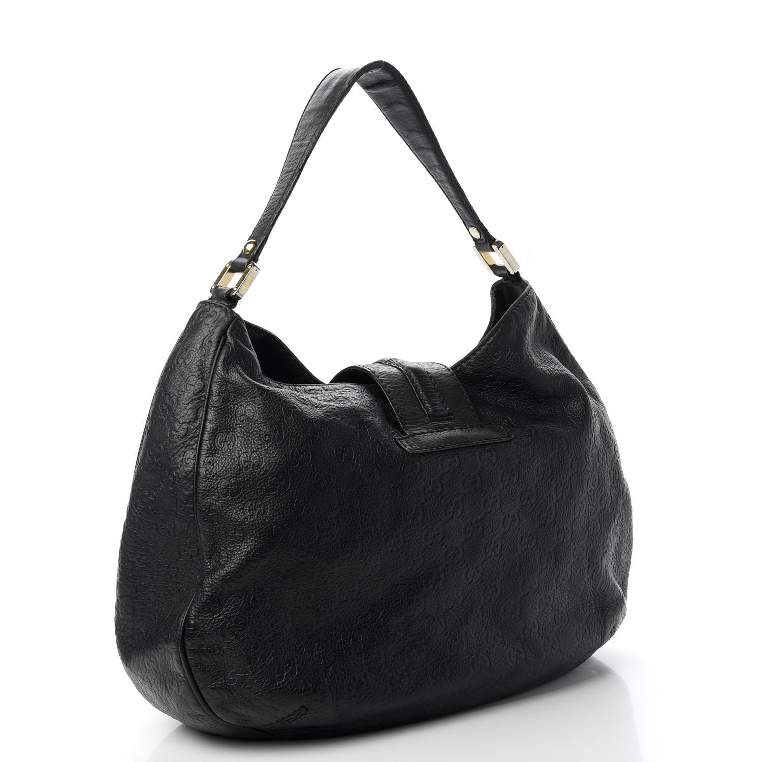 Gucci Guccissima Large New Ladies Web Hobo Black 3 of 11