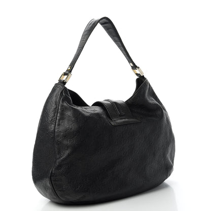 Gucci Guccissima Large New Ladies Web Hobo Black 3 of 11