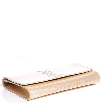 Saint Laurent Leather Large Belle De Jour Clutch Champagne Gold 4 of 7