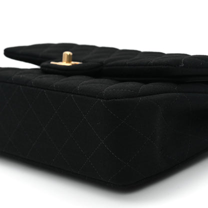 Chanel Jersey Quilted Medium Double Flap Black 10 of 10