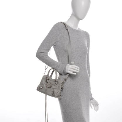 Balenciaga Chevre Silver Metallic Edge Hardware Classic Hardware Mini City Gris Glace 2 of 7