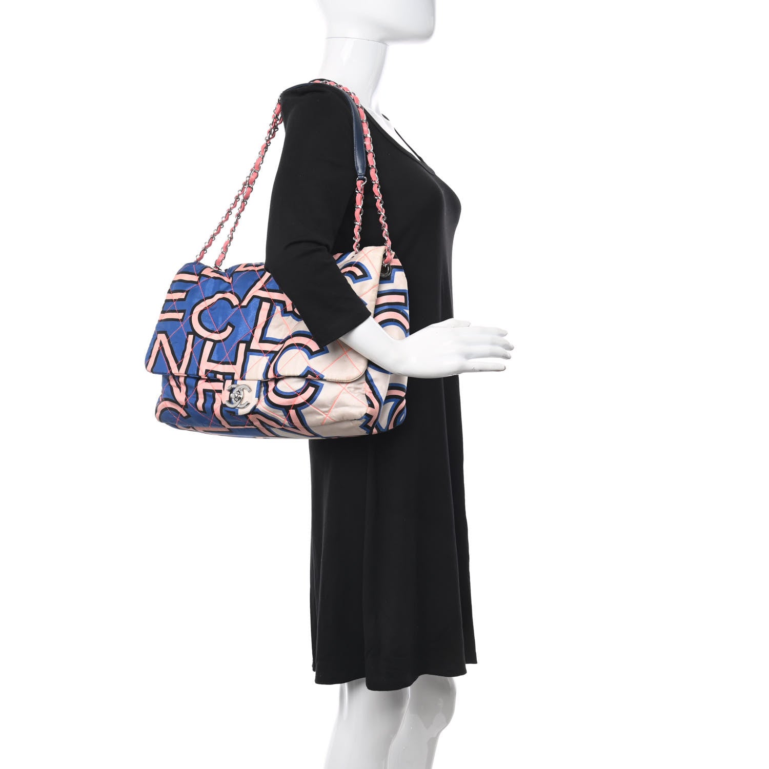 Chanel Nylon Printed Maxi Flap Multicolor 2 of 10