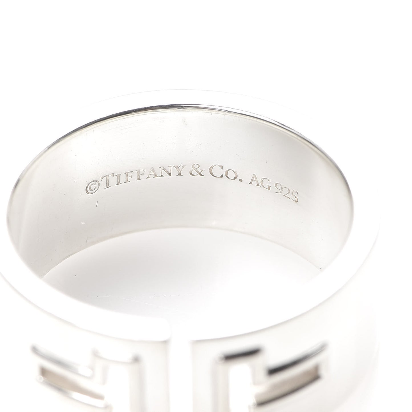 Sterling Silver T Cutout Ring 63 10.5
