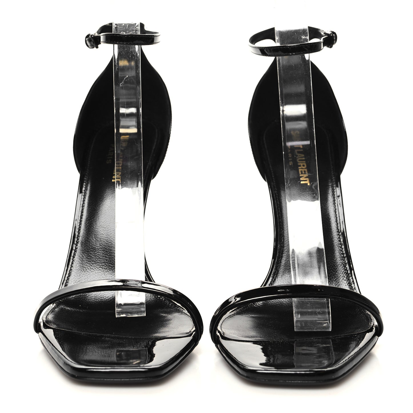 Patent Calfskin Opyum 110 Sandals 41 Black