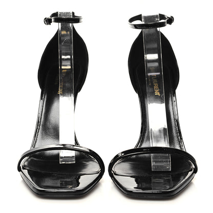 Saint Laurent Patent Calfskin Opyum 110 Sandals 41 Black 2 of 9