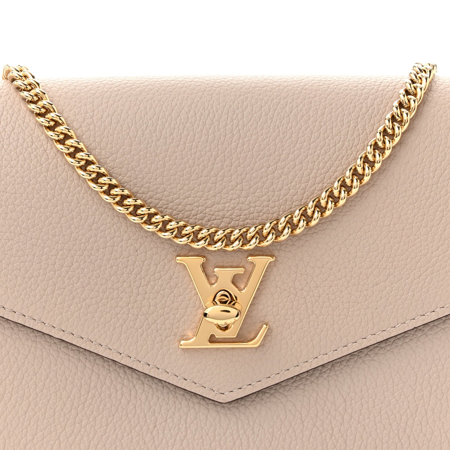 Louis Vuitton Soft Calfskin My Lockme Chain Pochette Greige 7 of 10
