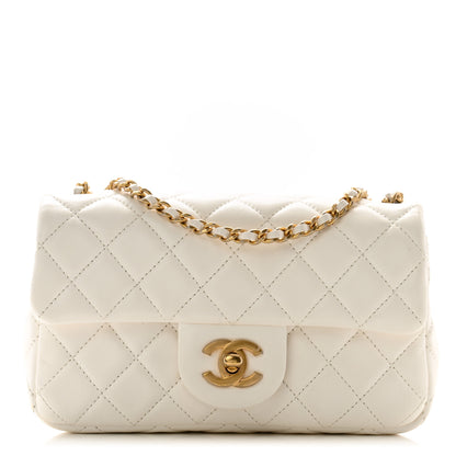 Chanel Lambskin Quilted Mini Rectangular Pearl Crush Flap White 1 of 12