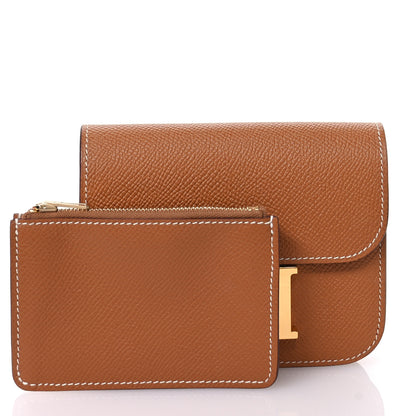 Hermes Epsom Constance Slim Wallet Gold 3 of 9