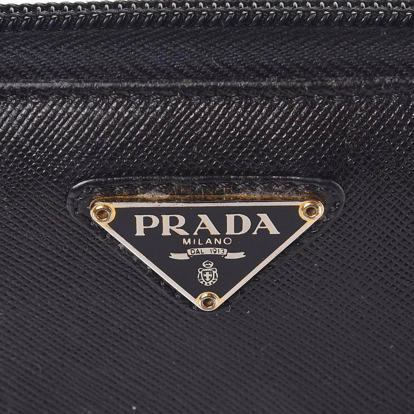 Saffiano Zip Around Wallet Black