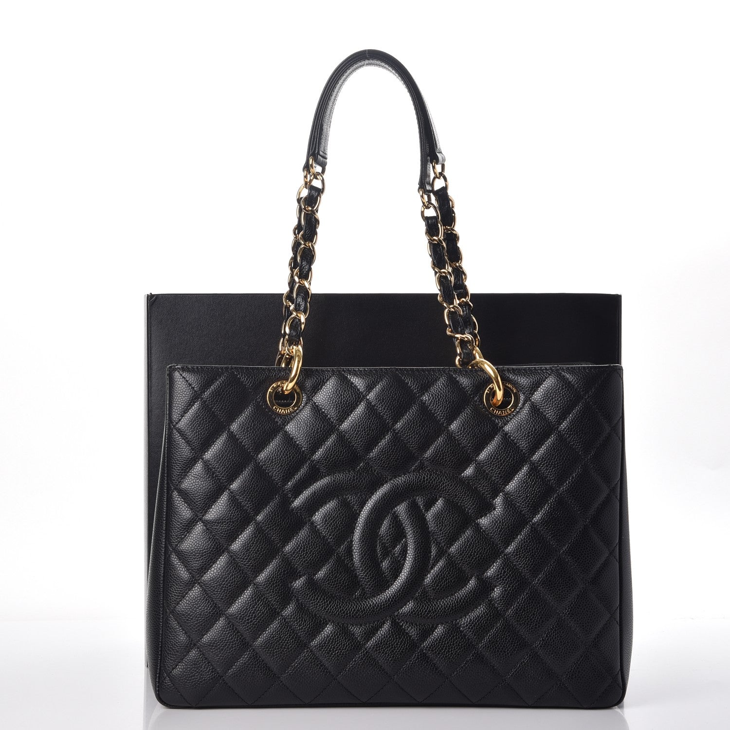 Chanel Caviar Quilted Grand Shopping Tote GST Black 8 of 8