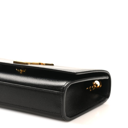 Saint Laurent Grain De Poudre Small Monogram Kate Satchel Black 9 of 9