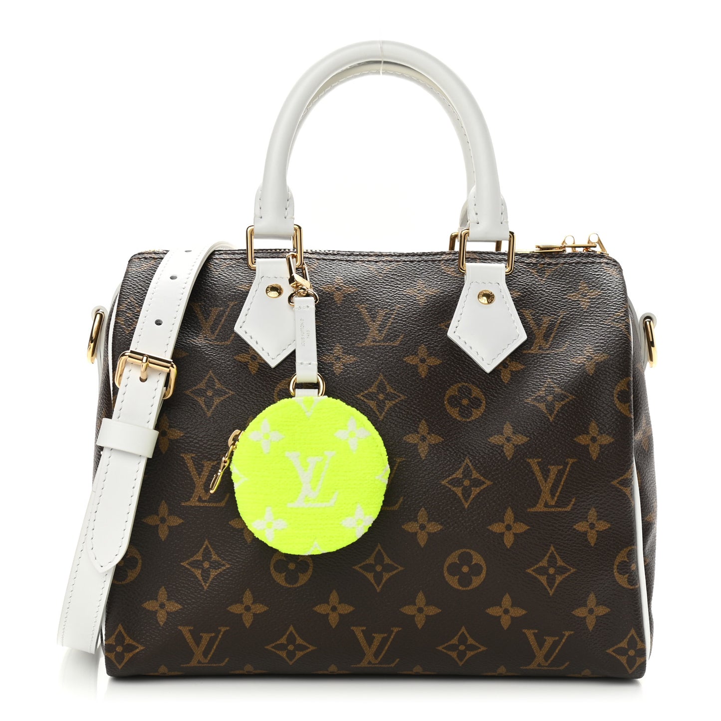 Monogram LV Match Speedy Bandouliere 25 White