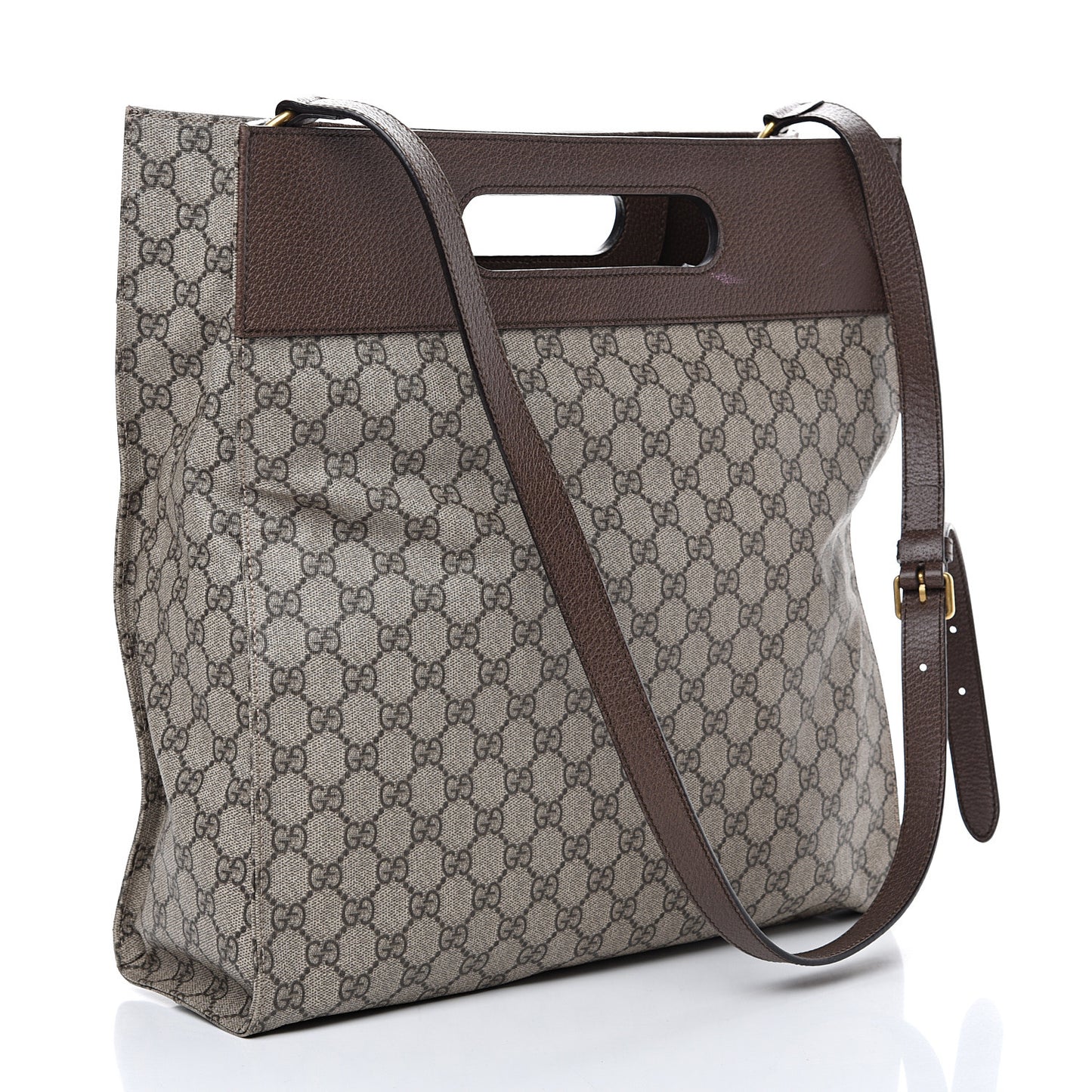 Soft GG Supreme Monogram Slip Handle Vertical Tote Beige New Acero
