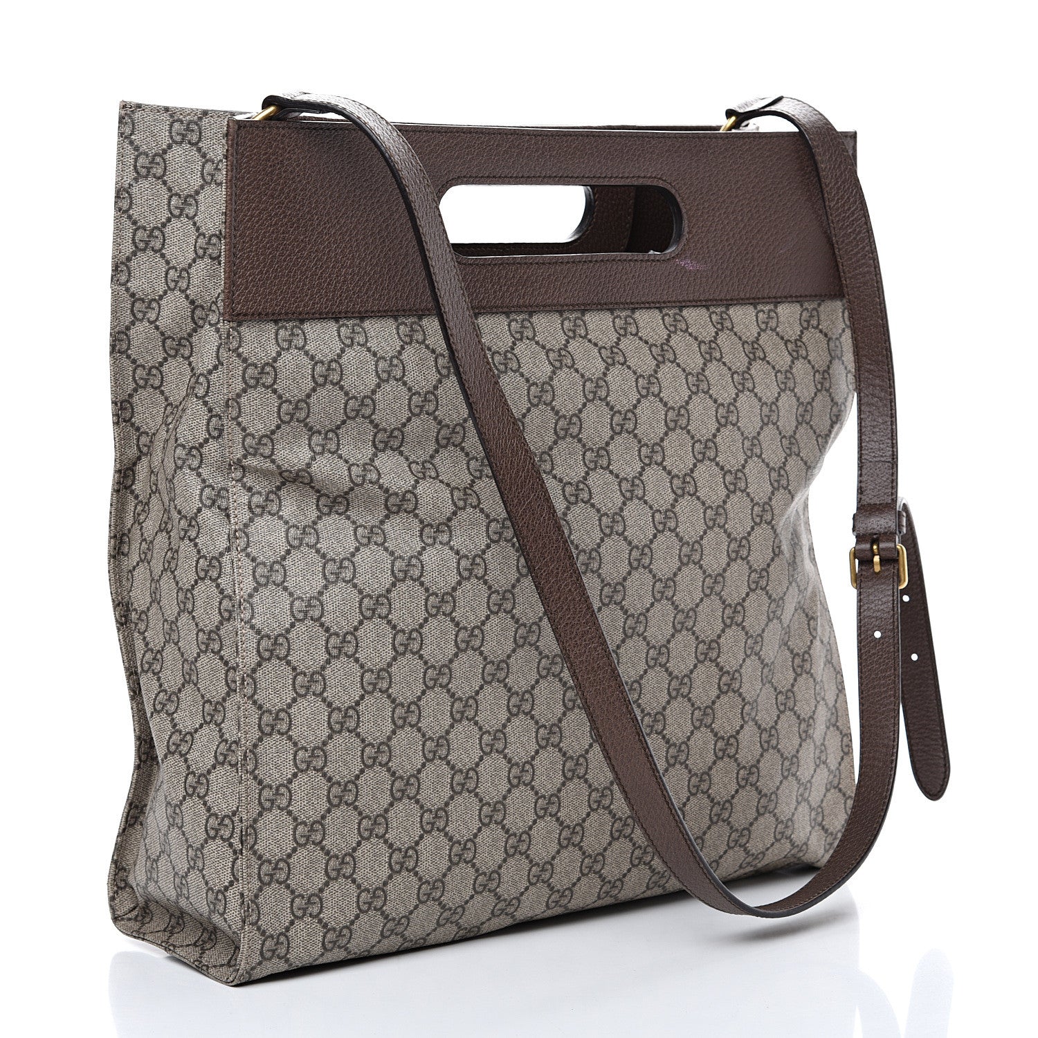 Gucci Soft GG Supreme Monogram Slip Handle Vertical Tote Beige New Acero 2 of 14