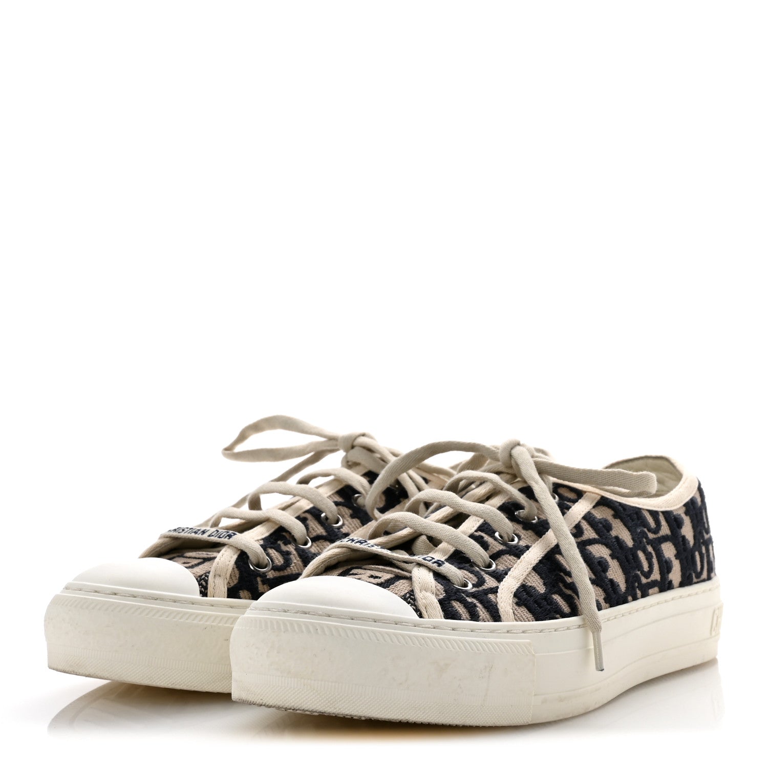Christian Dior Canvas Oblique Walk'N'Dior Low Top Sneakers 38.5
