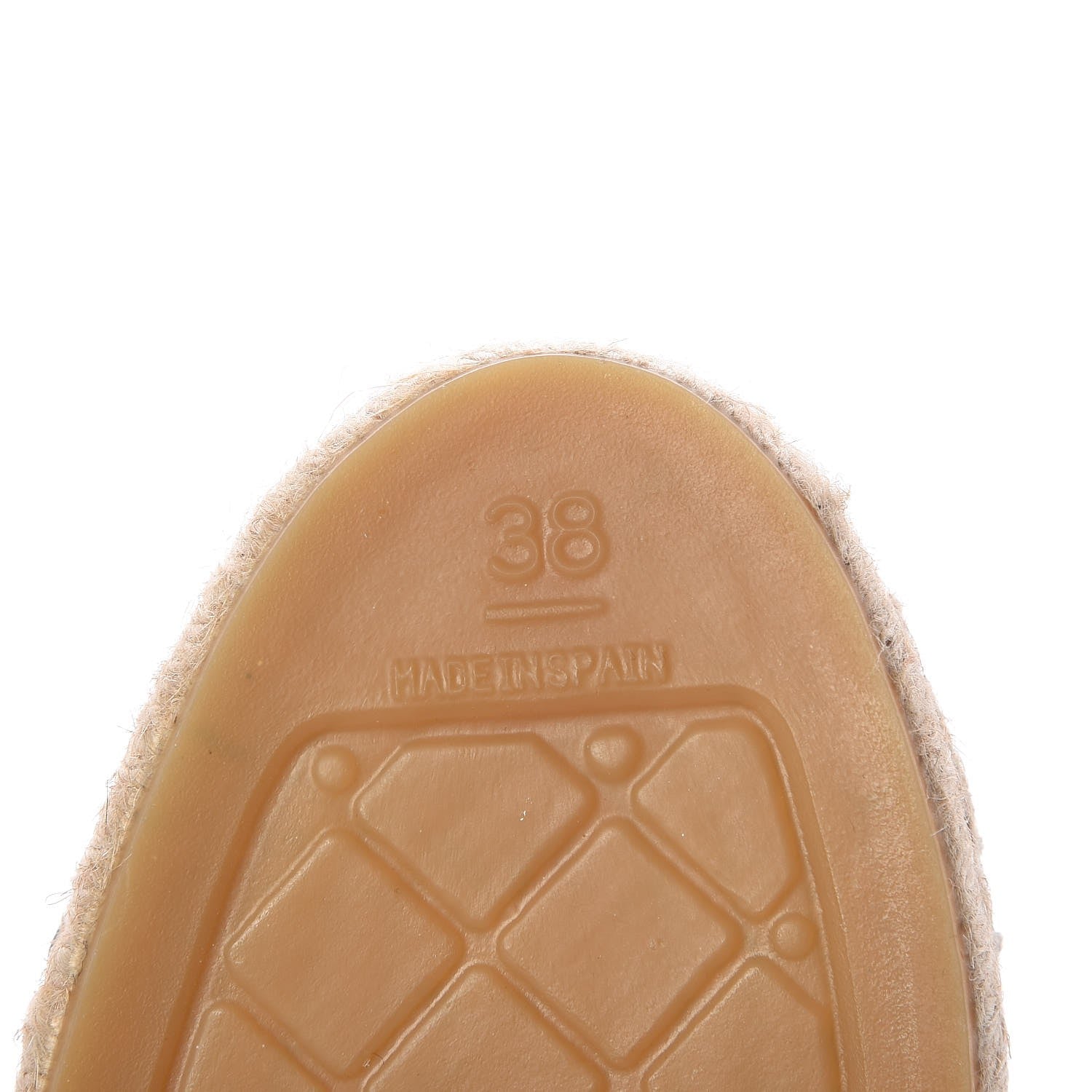 Chanel Lambskin CC Espadrilles 38 Beige Black 6 of 9