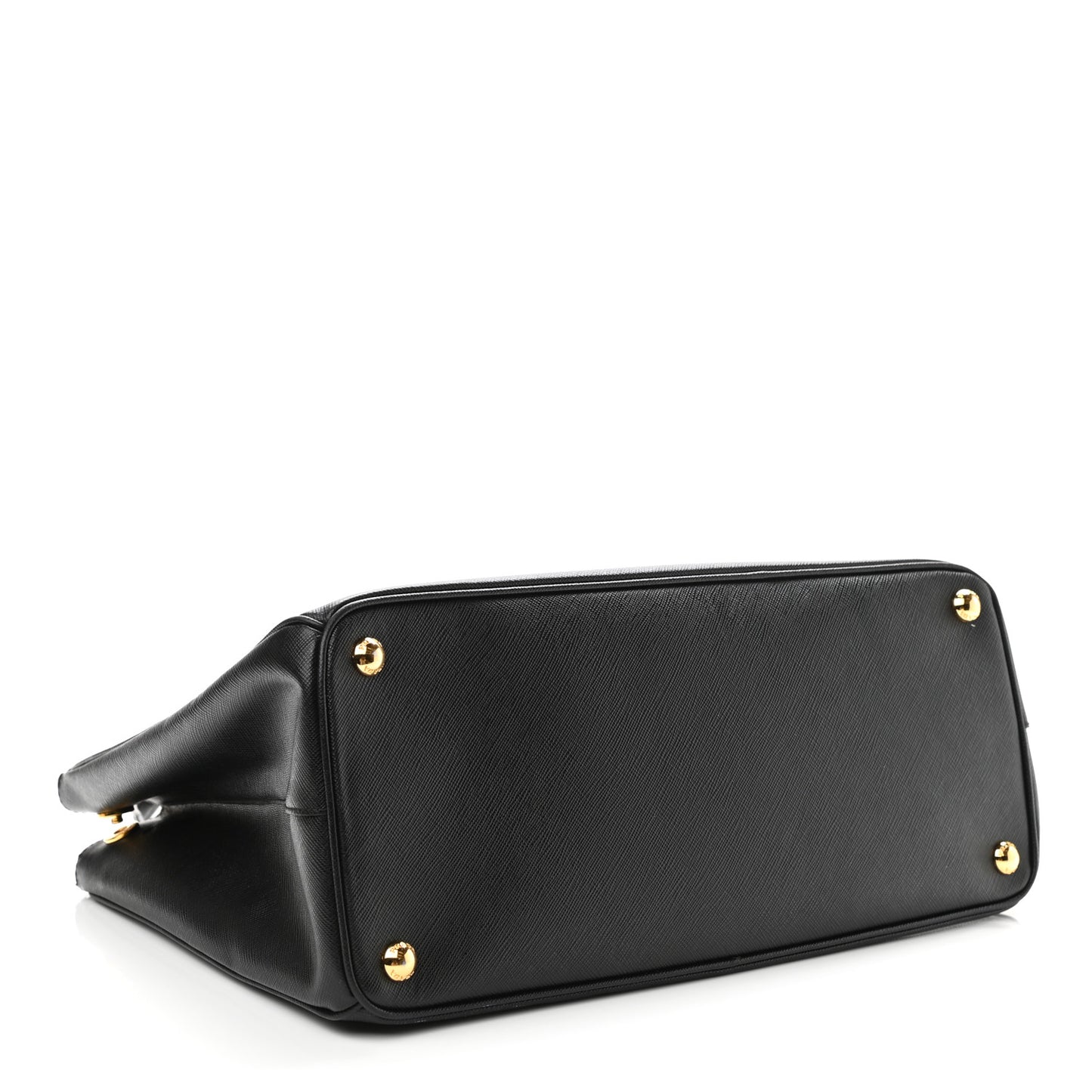 Saffiano Medium Galleria Double Zip Tote Black