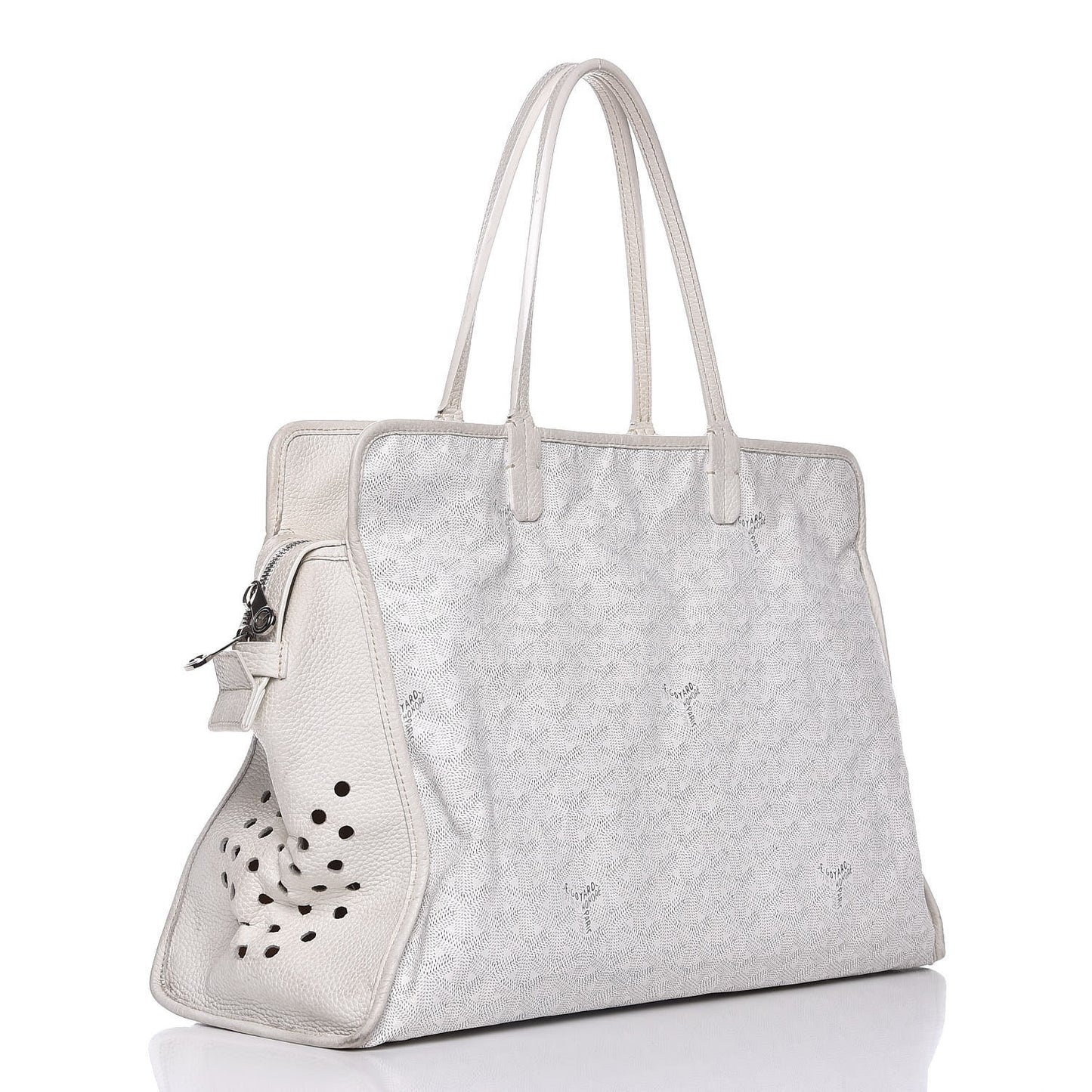 Goyardine Sac Hardy Pet Carrier PM White