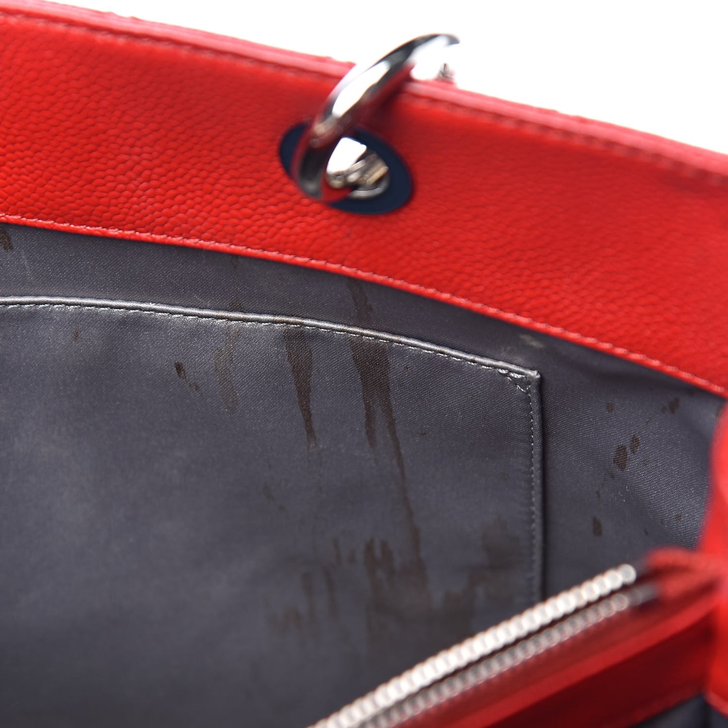 Caviar Quilted Grand Shopping Tote GST Red