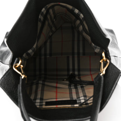 Burberry Grainy Calfskin Medium Cale Hobo Black 5 of 15