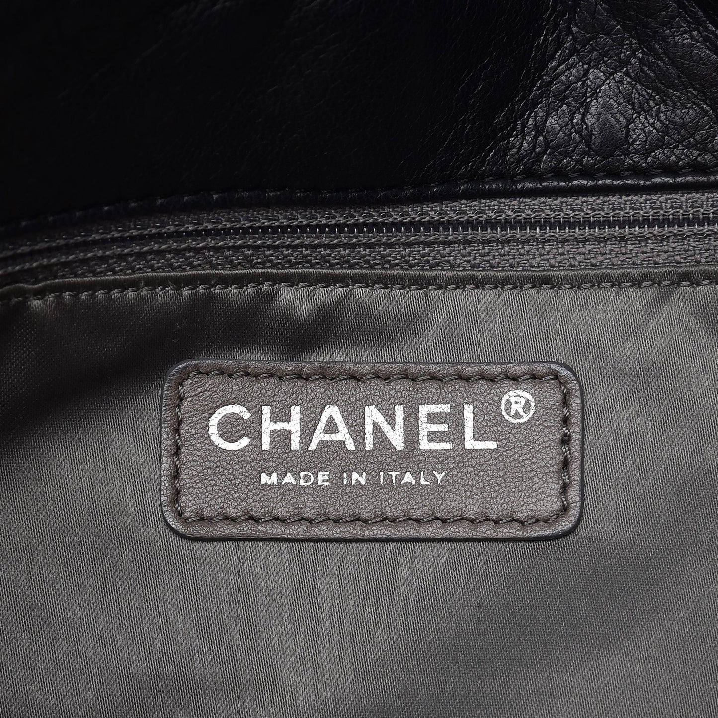 Lambskin Patent Calfskin Brooklyn Patchwork Flap Black