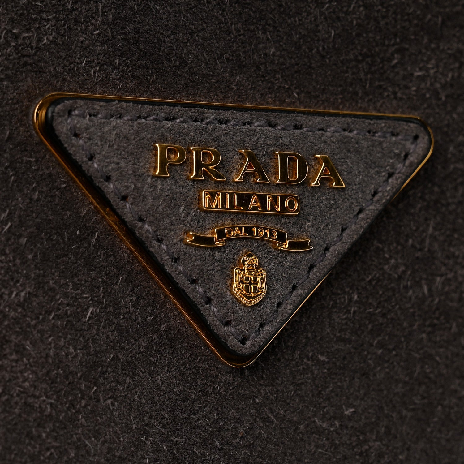 Prada Scamosciato Suede Medium Double Bag Tote Grigio 12 of 14