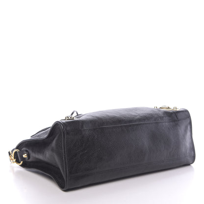 Balenciaga Chevre Gold Metallic Edge Hardware City Black 4 of 11