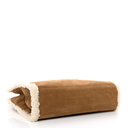 Telfar X UGG Suede Shearling Medium Shopping Bag Chestnut 4 of 11