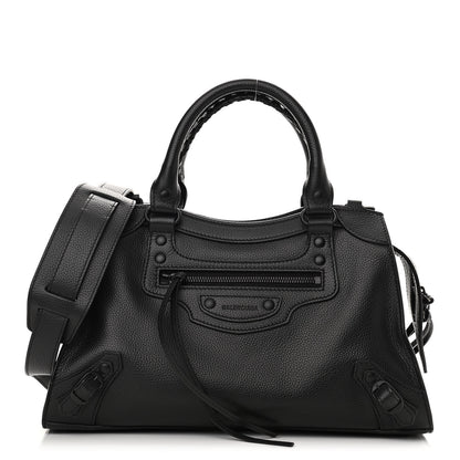 Balenciaga Grained Calfskin Neo Classic Black Hardware S City Black 1 of 9