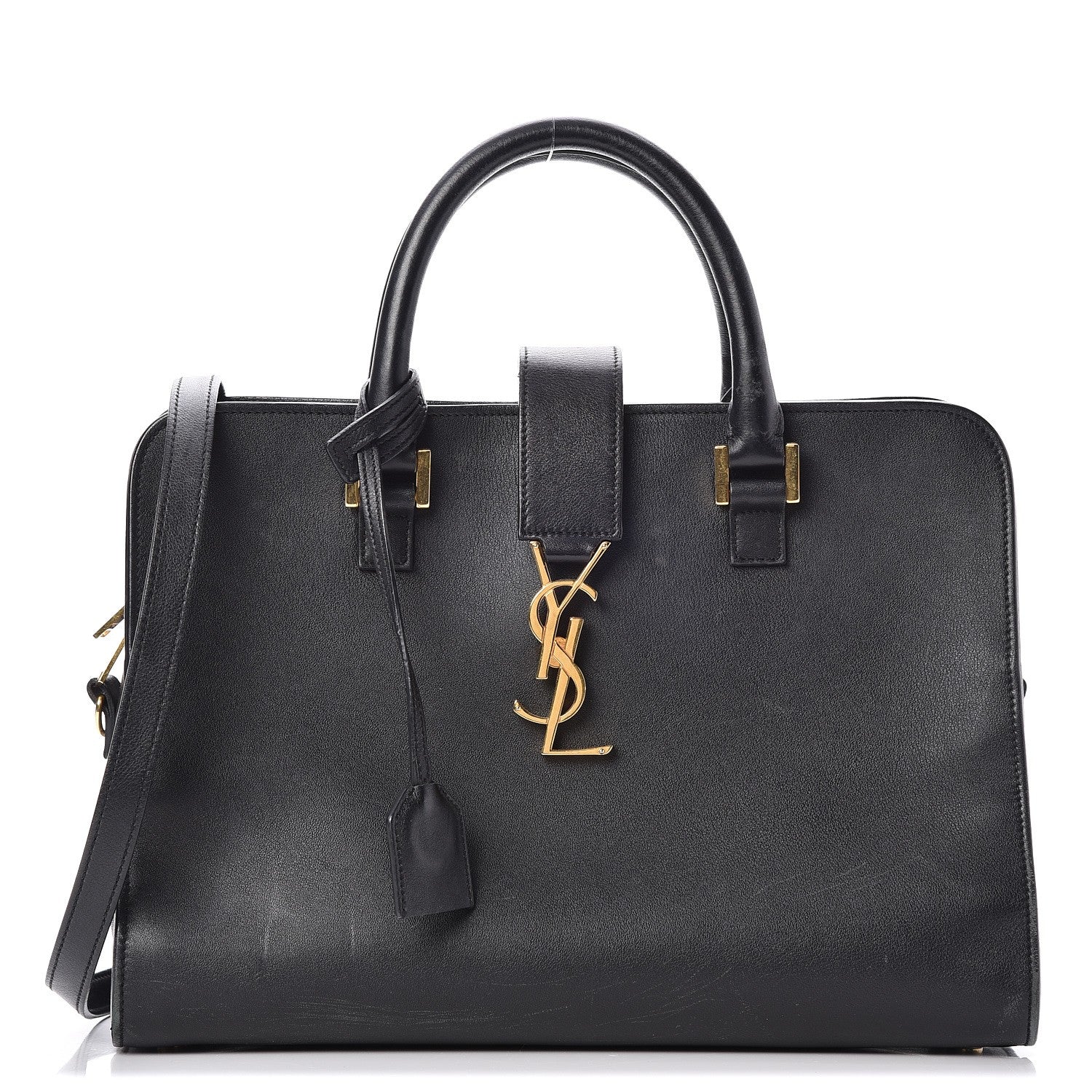 Saint Laurent Calfskin Small Monogram Cabas Black 1 of 15