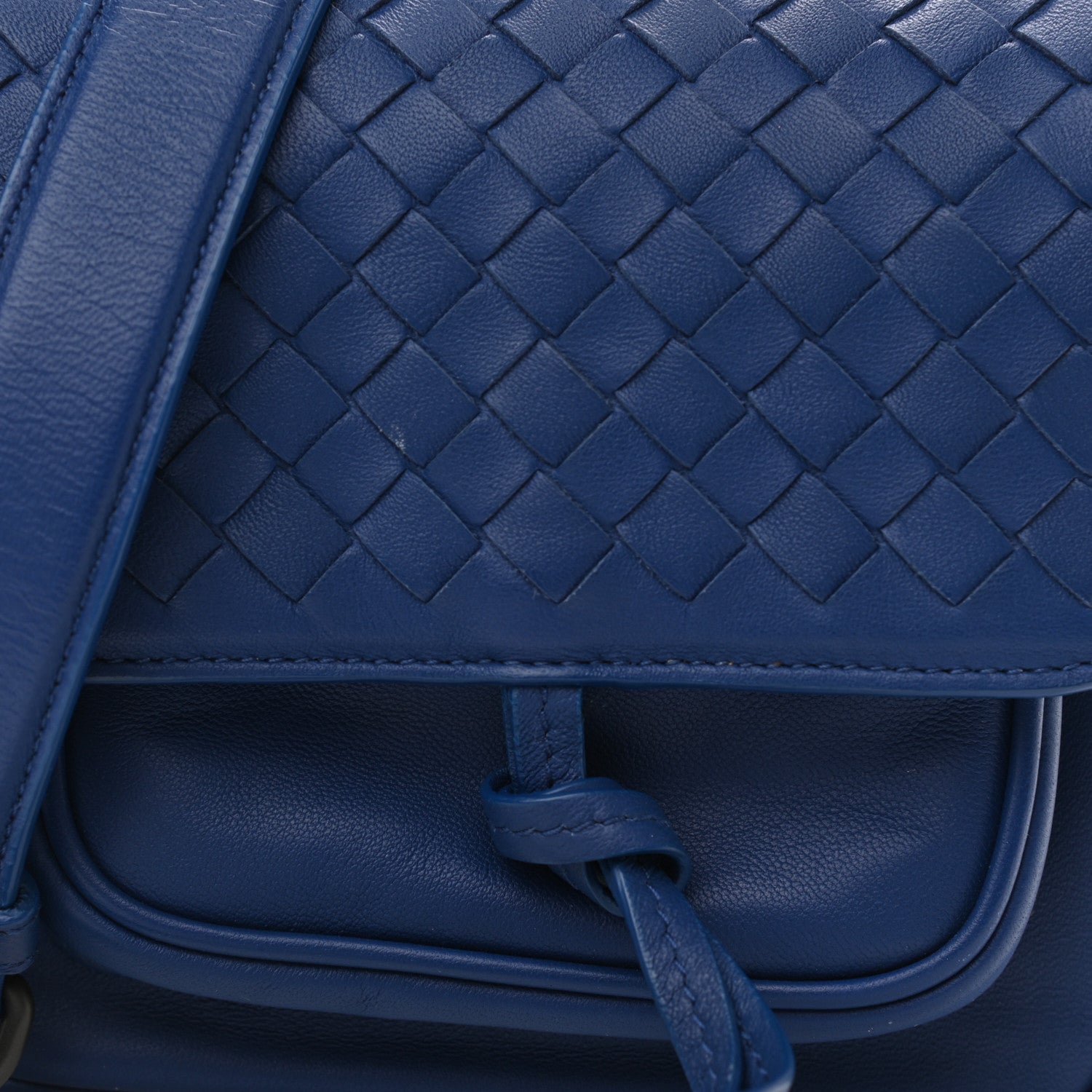 Bottega Veneta Nappa Intrecciato Mini Saddle Crossbody Blue 8 of 11